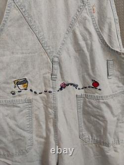 Vintage Disney Catalog Winnie The Pooh And Friends Adult Overalls Size Medium