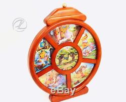 Vintage Disney Clock Winnie The Pooh Bradford Exchange China Plates LTD Retired