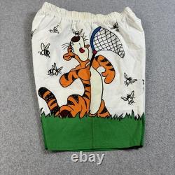 Vintage Disney Store Winnie The Pooh Shorts Medium White Boxer Tigger 90s USA