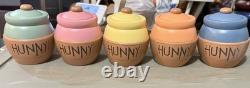 Vintage Disney Watch Collectors Club Winnie The Pooh Jars- 5 Hunny Pot Canisters