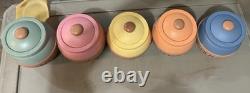 Vintage Disney Watch Collectors Club Winnie The Pooh Jars- 5 Hunny Pot Canisters