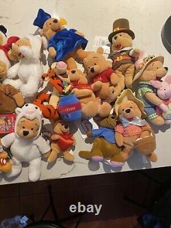 Vintage Disney Winnie The Pooh 8 Plush Lot Of 23 with Tags