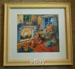 Vintage Disney Winnie The Pooh, Piglet & Eeyore Lamp With Bonus Art Print