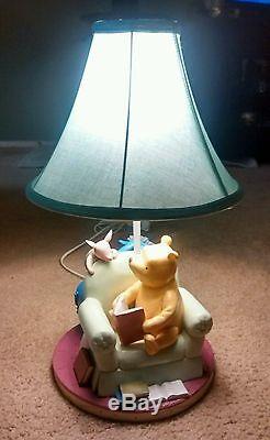 Vintage Disney Winnie The Pooh, Piglet & Eeyore Lamp With Bonus Art Print