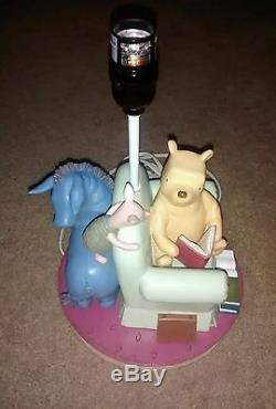 Vintage Disney Winnie The Pooh, Piglet & Eeyore Lamp With Bonus Art Print