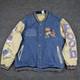 Vintage Disney Winnie The Pooh Varsity Jacket Mens Xl Blue 100 Acre Hunny