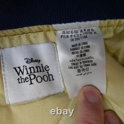Vintage Disney Winnie The Pooh Varsity Jacket Mens XL Blue 100 Acre Hunny