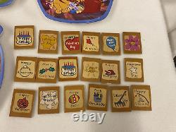 Vintage Disney Winnie The Pooh Wood Wooden Calender with Plates