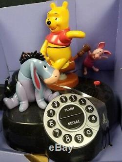 Vintage Disney Winnie The Pooh and friends Animated Talking Telephone WORKS