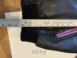 Vintage Disney Winnie the Pooh Black Leather Jacket Unisex Size Large