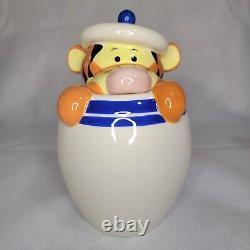 Vintage Disney Winnie the Pooh Peek A Boo Canister Cookie Jar Full Set