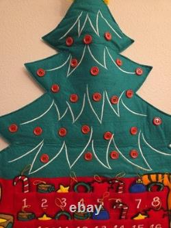 Vintage Disney Winnie the Pooh & Tigger Felt Advent Calendar 29x 20 Hanging