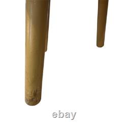 Vintage Disney Wooden Winnie the Pooh Child's Chair Plaid Seat Nursery Decor