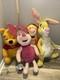 Vintage Lot Of 4 Mattel Winnie The Pooh Plush Characters Rare