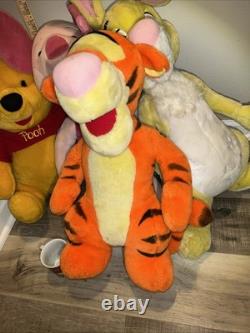 Vintage Lot Of 4 Mattel Winnie The Pooh Plush Characters Rare
