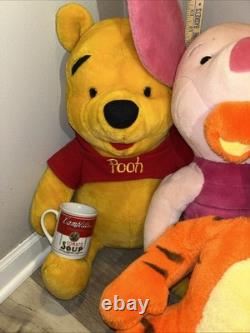 Vintage Lot Of 4 Mattel Winnie The Pooh Plush Characters Rare