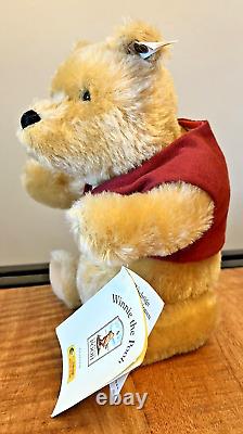 Vintage Nwt 1999 Steiff Winnie The Pooh Mohair Jointed Plush 651489 Le #8753 (g)