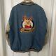Vintage Og Disney Store Winnie The Pooh No Bother Bear Jean Varsity Jacket Sz Xl