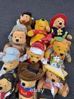 Vintage Retired Disney Store Winnie The Pooh Beanie Plush Toys Lot of 11
