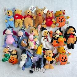 Vintage Retired Disney Store Winnie The Pooh Beanie Plush Toys Lot of 18