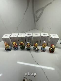 Vintage Set Of Winniee The Pooh Porcelain Trinket Boxes New