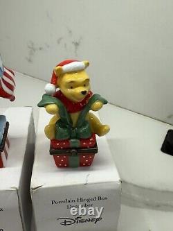 Vintage Set Of Winniee The Pooh Porcelain Trinket Boxes New