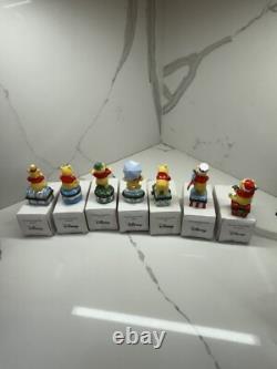 Vintage Set Of Winniee The Pooh Porcelain Trinket Boxes New