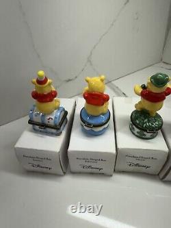 Vintage Set Of Winniee The Pooh Porcelain Trinket Boxes New