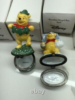Vintage Set Of Winniee The Pooh Porcelain Trinket Boxes New
