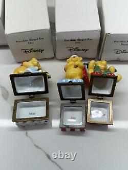 Vintage Set Of Winniee The Pooh Porcelain Trinket Boxes New