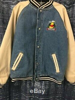 Vintage The Disney Store Winnie The Pooh Denim Jacket Varsity Size XL