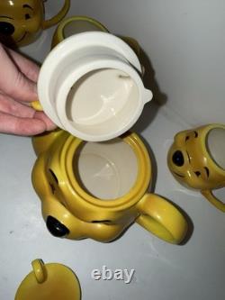 Vintage WINNIE THE POOH Face Full 4 Tea Set Cardew Design Y2K