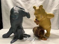 Vintage WINNIE The POOH 90s DISNEY Charpente Winnie The Pooh and Eeyore Statues