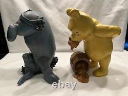 Vintage WINNIE The POOH 90s DISNEY Charpente Winnie The Pooh and Eeyore Statues