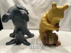 Vintage WINNIE The POOH 90s DISNEY Charpente Winnie The Pooh and Eeyore Statues