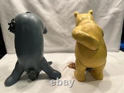 Vintage WINNIE The POOH 90s DISNEY Charpente Winnie The Pooh and Eeyore Statues