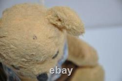 Vintage Walt Disney Character Winnie the Pooh in Overall Plush Stuffed Toy Rare