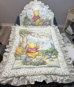 Vintage Winnie The Pooh Classic Crib Bedding 9 Piece-1995 Disney Red Calliope