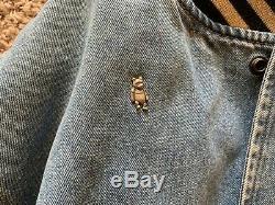 Vintage Winnie The Pooh Denim Varsity Jacket