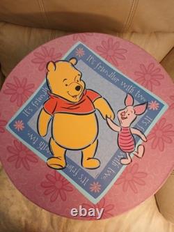 Vintage Winnie The Pooh Hat Box Large 14 And 13 Pooh & Piglet Storage Good