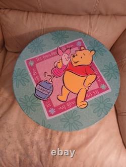 Vintage Winnie The Pooh Hat Box Large 14 And 13 Pooh & Piglet Storage Good