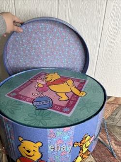 Vintage Winnie The Pooh Hat Nest Boxes Piglet & Tigger Storage Nostalgia CUTE