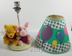 Vintage Winnie The Pooh Nursery Set Disney Baby Bedding Lamp Curtains Dolly Lot