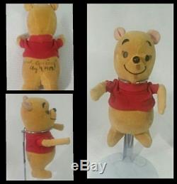 Vintage Winnie The Pooh Sears Grand Opening Plush Small Stuffed Bear Yellow