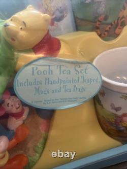 Vintage Winnie the Pooh Disney collectible Teapot Set Tree House NEW