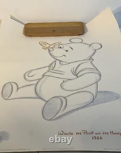 Vintage Winnie the Pooh Drawing Disney Co. Free Shipping