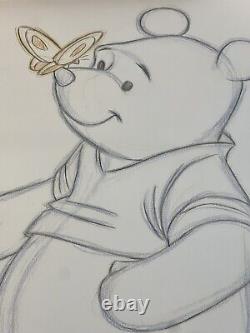 Vintage Winnie the Pooh Drawing Disney Co. Free Shipping