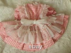 Vintage Winnie the Pooh Girls Sheer Pinafore Dress 2T Sears Lace Pink Ruffle