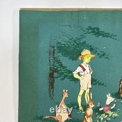 Vintage Winnie the Pooh Original Painting E. H. Shepard Style Tigger Eeyore Art
