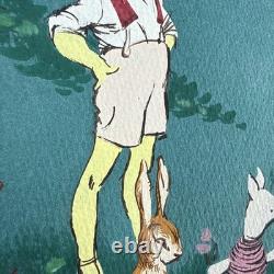 Vintage Winnie the Pooh Original Painting E. H. Shepard Style Tigger Eeyore Art